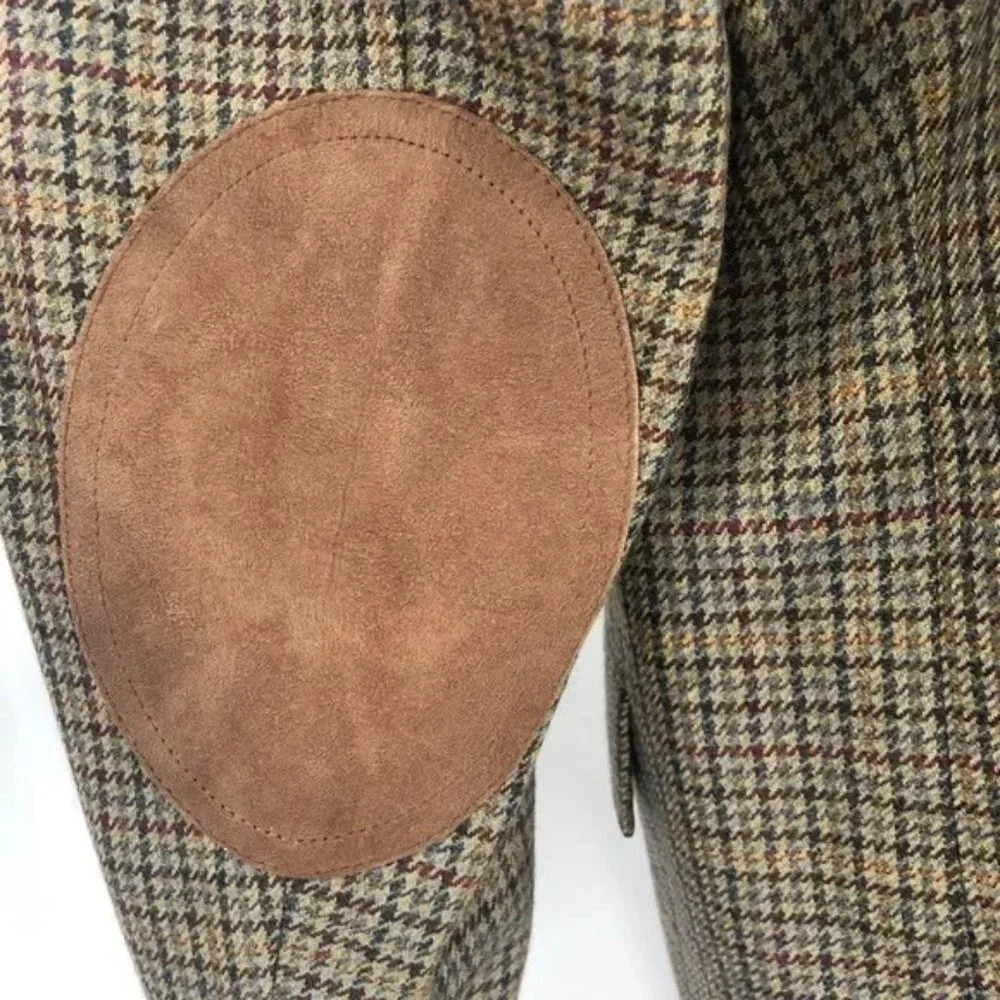 SOLD! Austin Reed Houndstooth Elbow Patch Blazer Size 43R - Picture 9 of 15